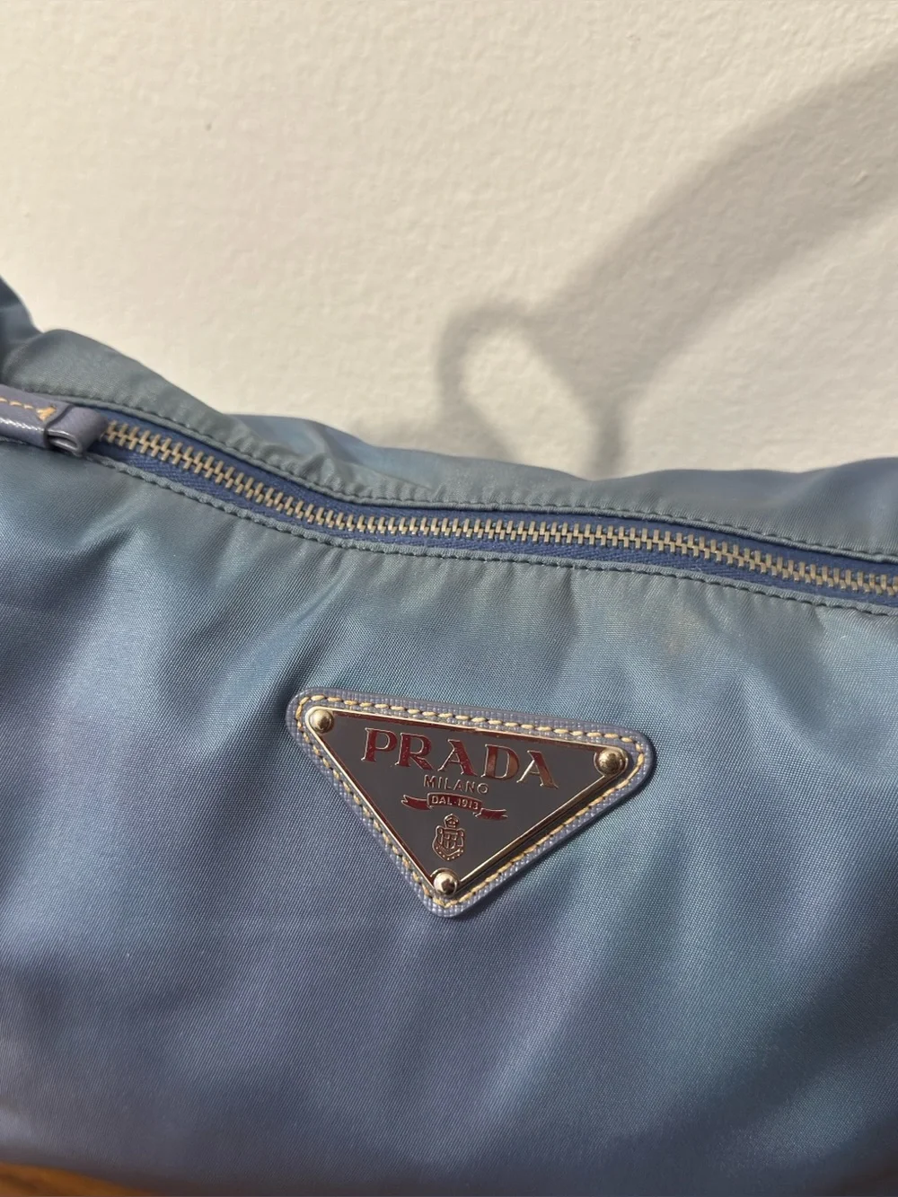 Authentic Vintage Y2K Prada Hobo Bag - Avio Blue- WITH Authenticity Card